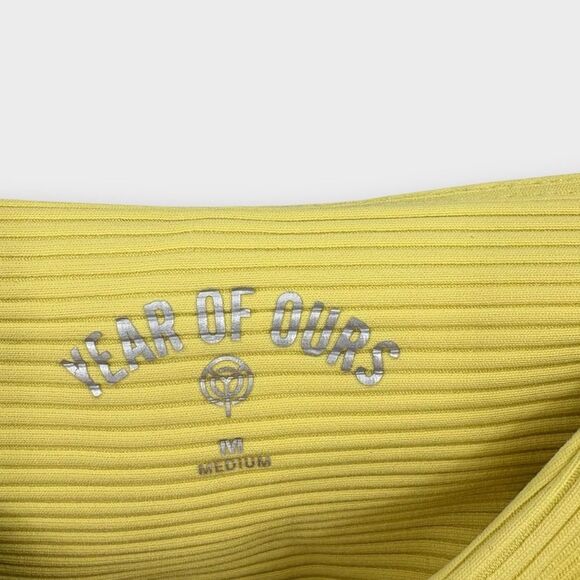 Year of Ours Football Lace-Up Ribbed Legging in Yellow Women’s Size M - Picture 5 of 7